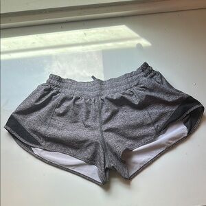 lululemon gray Hotty Hot shorts | size: 8  inseam: 2.5”